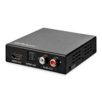 Esta es la imagen de divisor de audio y video hdmi 4k 60hz - hdr - extractor de audio - rca - startech.com mod. hd202a