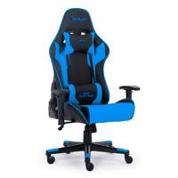 Esta es la imagen de silla gamer ocelot/color azul con negro/descansa brazos ajustables/ reclinable 90-155 grados/ soporta hasta 150kg