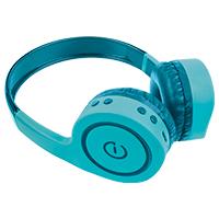 Esta es la imagen de audfonos on-ear inalambricos manos libres con bt fm sd 3.5mm easy line by perfect choice verde