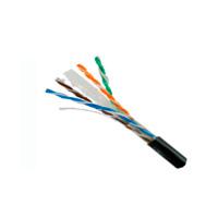 Esta es la imagen de bobina de cable utp  saxxon cat6 100% cobre con gel/ 305 metros/ uso exterior/ color negro/ cumple con estandares: iso/ iec 11801 ed2; eia/ tia568/ ideal para cableado de redes y video/