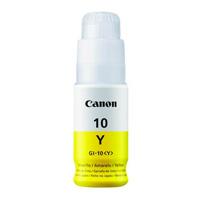 Esta es la imagen de botella de tinta canon gi-10y amarillo