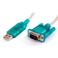 Esta es la imagen de cable adaptador de 0.9m usb a puerto serie serial rs232  pc mac® linux - 1x db9 macho - 1x usb a macho - startech.com mod. icusb232sm3