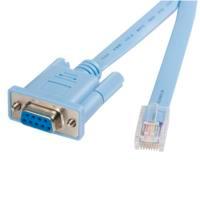 Esta es la imagen de cable de 1.8m para gestion de router consola cisco rj45 a serial db9 - rollover - macho a hembra - startech.com mod. db9concabl6