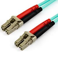 Esta es la imagen de cable de 10m de fibra optica multimodo lc/upc a lc/upc om4 - 50/125µm - lommf/vcsel - 100g - lszh - baja perdida de insercion - startech.com mod. 450fblclc10