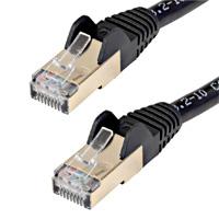 Esta es la imagen de cable de 1m cat6a ethernet negro - cable de red 10gb cat6a snagless blindado rj45 poe de 100w - 10gbe con certificacion ul/tia - startech.com mod. c6aspat3bk