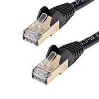 Esta es la imagen de cable de 2m cat6a ethernet negro - cable de red 10gb cat6a snagless blindado rj45 poe de 100w - 10gbe con certificacion ul/tia - startech.com mod. c6aspat7bk