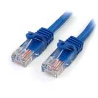 Esta es la imagen de cable de 5m de red ethernet cat5e rj45 sin traba snagless - azul - startech.com mod. 45pat5mbl
