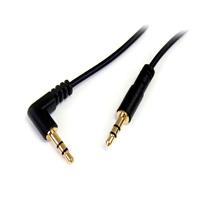Esta es la imagen de cable de audio de 91cm delgado - audio estereo mini jack de 3.5mm en angulo derecho macho a macho - startech.com mod. mu3mmsra