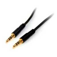 Esta es la imagen de cable de audio de 91cm delgado slim - audio estereo mini jack plug 3.5mm - macho a macho - startech.com mod. mu3mms