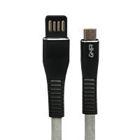 Esta es la imagen de cable micro usb ghia plano reversible color gris/negro de 1m
