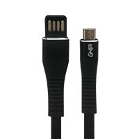 Esta es la imagen de cable micro usb ghia plano reversible/bilateral color negro de 1m