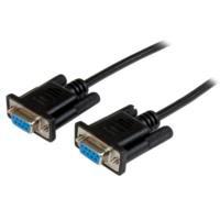 Esta es la imagen de cable serial de 2m nulo de modem serial rs232 db9 - hembra a hembra - color negro - startech.com mod. scnm9ff2mbk