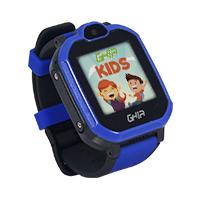 Esta es la imagen de ghia smart watch kids 4g azul-negro/ 1.44 pulgadas touch con linterna y camara/sim card 3g-4g