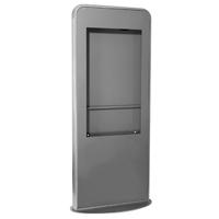 Esta es la imagen de kiosco peerless-av kipc2555 vertical color plata para monitores de 55 pulgadas
