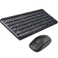 Esta es la imagen de kit teclado y mouse quaroni inalambrico 2.4ghz color negro