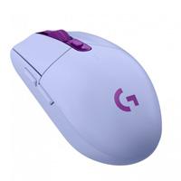 Esta es la imagen de mouse gaming logitech g305 lightspeed lilac optico inalambrico usb 1ms con sensor hero 12000dpi 6 botones