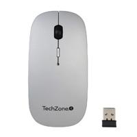 Esta es la imagen de mouse techzone tz18mouinamp-pl recargable usb hasta 1600 dpi plata incluye mousepad