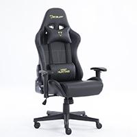 Esta es la imagen de silla gamer ocelot/color negro/descansa brazos ajustables/reclinable 90-155 grados/soporta hasta 150kg