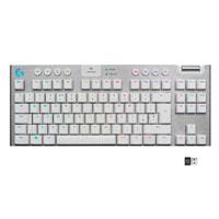 Esta es la imagen de teclado mecánico logitech g915 tkl gaming white rgb sin teclado numérico
