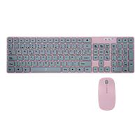 Esta es la imagen de teclado y mouse inalambrico para niños ballon perfect choice rosa