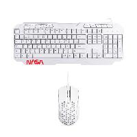 Esta es la imagen de teclado/mouse alambrico nasa by techzone ns-gc01 led rgb blanco