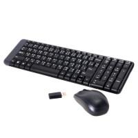 Esta es la imagen de teclado/mouse logitech mk220 negro inalambricos compacto usb alcance hasta 10 mts