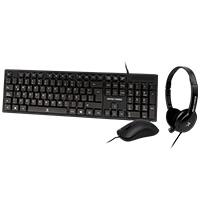 Esta es la imagen de teclado/mouse usb y diadema  3.5mm perfect choice negro