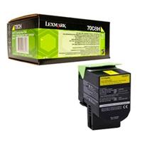 Esta es la imagen de toner laser lexmark / color amarillo / alto rendimiento / 70c8hy0 / hasta 3