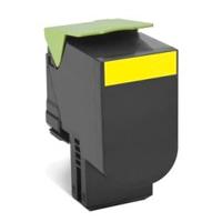 Esta es la imagen de toner laser lexmark / color amarillo / rendimiento estandar / 80c8sy0 / hasta 2