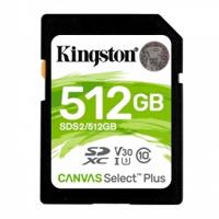 Esta es la imagen de memoria flash sd kingston sdxc canvas select 512gb 100r cl10 uhs-i v30(sds2/512gb)