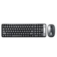 Esta es la imagen de kit de teclado y mouse inalámbrico  multimedia brobotix gris