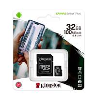 Esta es la imagen de memoria kingston micro sd canvas select plus 32gb uhs-i clase 10 c/adaptador (sdcs2/32gb)