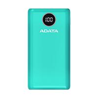 Esta es la imagen de bateria de respaldo power bank adata p10000qcd 10000mah/2 usb a/ 1 usb c/indicador de carga digital/verde (ap10000qcd-ggt-cgn)