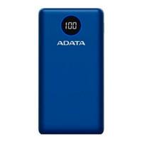 Esta es la imagen de bateria de respaldo power bank adata p20000qcd 20000mah/2 usb a/ 1 usb c/indicador de carga digital/azul (ap20000qcd-dgt-cdb)