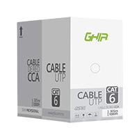 Esta es la imagen de bobina de cable utp cat6 ghia cca blanco 305m 23 awg 1000ft certificacion ce / rohs