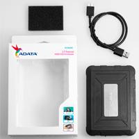 Esta es la imagen de carcasa adata ed600 para discos duros/ssd 2.5 pulgadas 7mm/9.5mm sata3/usb3.2 negro resistente a golpes y agua case pc (aed600-u31-cbk)