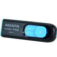 Esta es la imagen de memoria adata 64gb usb 3.2 uv128 retractil negro-azul (auv128-64g-rbe)