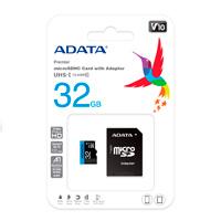 Esta es la imagen de memoria adata micro sdxc/sdhc 32gb uhs-i 100mb/25mb clase 10 v10 a1 c/adaptador (ausdh32guicl10a1-ra1)