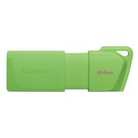 Esta es la imagen de memoria flash usb kingston 64gb verde neon 3.2 gen 1(kc-u2l64-7lg)