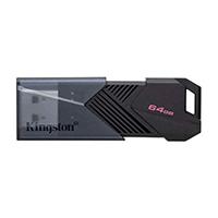 Esta es la imagen de memoria flash usb kingston data traveler exodia onyx 64gb gen 1 3.2 tipo a c/tapa móvil negro (dtxon/64gb)