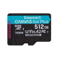 Esta es la imagen de memoria flash micro sd kingston sdxc canvas go plus 512gb 170r uhs-i u3 v30 c/adaptador sdcg3/512gb