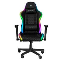 Esta es la imagen de silla gamer balam rush lightning rush / rgb / hasta 150 kg / piston clase 4 / inclinacion 90° - 100° / control remoto / negro / br-931267