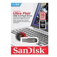 Esta es la imagen de memoria sandisk 16gb usb 3.0 ultra flair metalica para mac y windows 130mb/s sdcz73-016g-g46