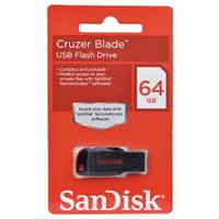 Esta es la imagen de memoria sandisk 64gb usb 2.0 cruzer blade z50 negro c/rojo sdcz50-064g-b35