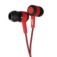 Esta es la imagen de audifonos alambricos ghia comet color rojo 3.5mm 1.2 metros de cable 3mw de potencia con manos libres