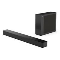 Esta es la imagen de barra de sonido hisense hs2100 2.1 canales con subwoofer