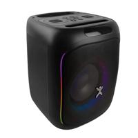 Esta es la imagen de bocina mini inalambrica bluetooth recargable portatil luz rgb 30w funcion tws 6.5 pulgadas perfect choice sapark - negro