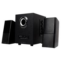 Esta es la imagen de bocinas acteck hear as480 / alambrico / con subwoofer / surround 2.1 / sd