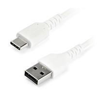 Esta es la imagen de cable de carga usb-a a usb-c de 2m - cable de carga rápida y sincronización usb 2.0 de servicio pesado - cable de datos usb 2.0- resistente con fibra de aramida - m/m - 3a - blanco