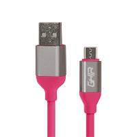 Esta es la imagen de cable micro usb ghia 1m color rosa